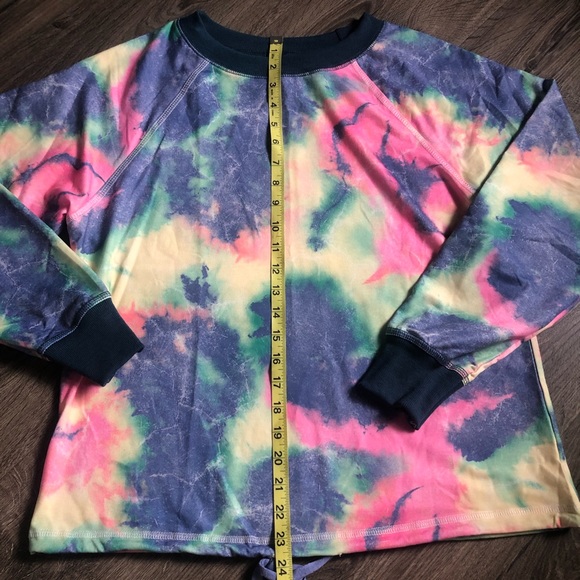 Tie Dye Multicolored Neon Loungewear Gym Set M - Picture 4 of 9